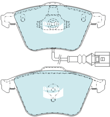 Brake Pad Set, disc brake (DB2402 EURO+)