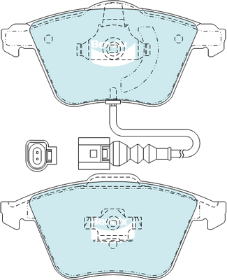 Brake Pad Set, disc brake (DB2210 EURO+)