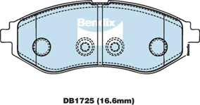 Brake Pad Set, disc brake (DB1725 GCT)