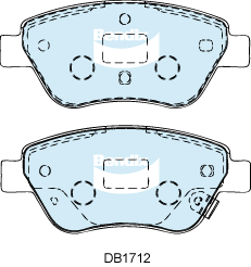 Brake Pad Set, disc brake (DB1712 GCT)