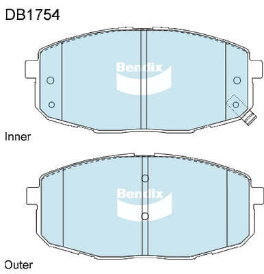 Brake Pad Set, disc brake (DB1754 GCT)