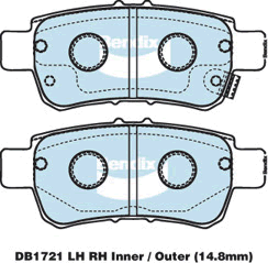 Brake Pad Set, disc brake (DB1721 GCT)