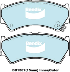 Brake Pad Set, disc brake (DB1367 GCT)