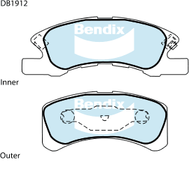 Brake Pad Set, disc brake (DB1912 GCT)