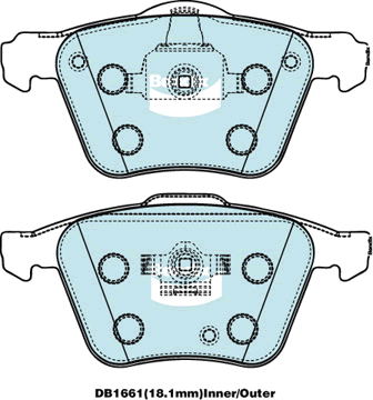 Brake Pad Set, disc brake (DB1661 4WD)