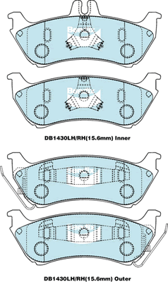 Brake Pad Set, disc brake (DB1430 EURO+)
