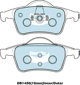 Brake Pad Set, disc brake (DB1456 EURO+)