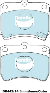 Brake Pad Set, disc brake (DB442 GCT)