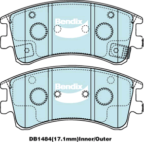 Brake Pad Set, disc brake (DB1484 GCT)