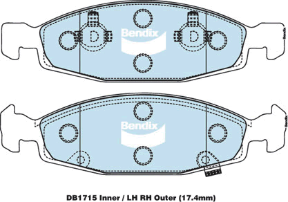 Brake Pad Set, disc brake (DB1715 4WD)