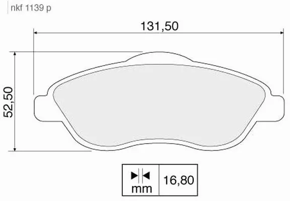 Brake Pad Set, disc brake (NKF 1139P)