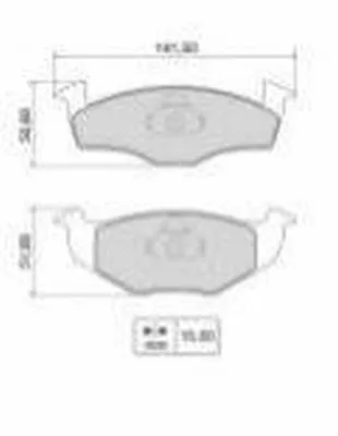 Brake Pad Set, disc brake (NKF 1150P)