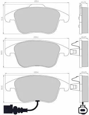 Brake Pad Set, disc brake (NKF 1361P)