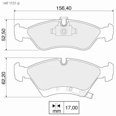 Brake Pad Set, disc brake (NKF 1151P)