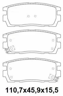 Brake Pad Set, disc brake (NKF 1277P)