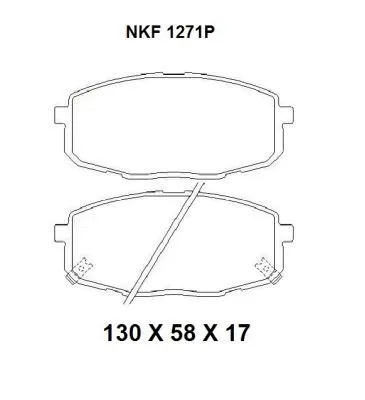 Brake Pad Set, disc brake (NKF 1271P)