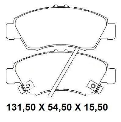 Brake Pad Set, disc brake (NKF 1298P)