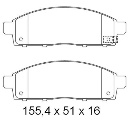 Brake Pad Set, disc brake (NKF 1246P)