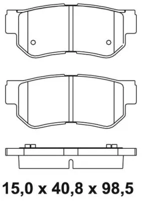 Brake Pad Set, disc brake (NKF 1225P)