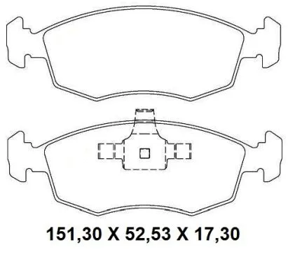 Brake Pad Set, disc brake (NKF 1320P)