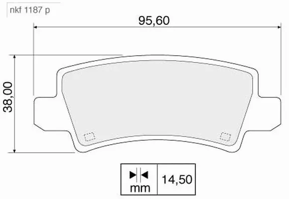 Brake Pad Set, disc brake (NKF 1187P)