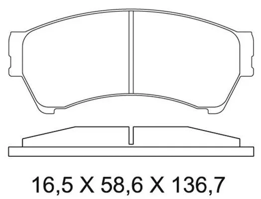 Brake Pad Set, disc brake (NKF 1221P)