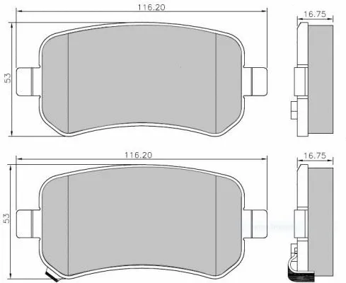 Brake Pad Set, disc brake (NKF 1374P)