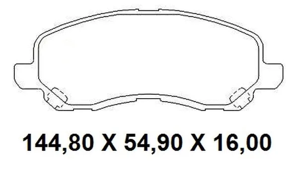 Brake Pad Set, disc brake (NKF 1305P)