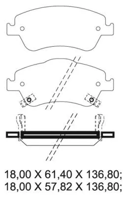 Brake Pad Set, disc brake (NKF 1244P)