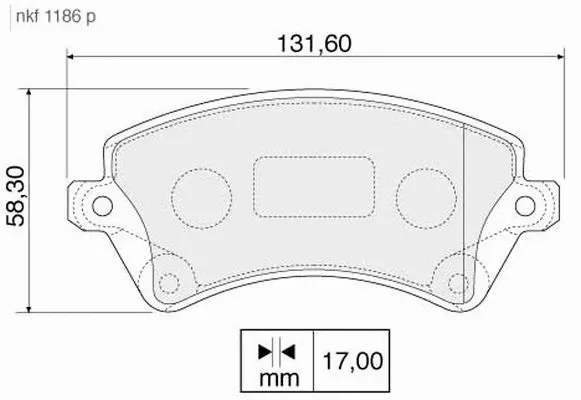 Brake Pad Set, disc brake (NKF 1186P)