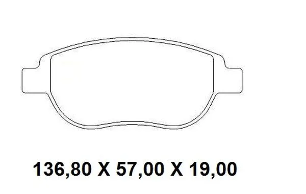 Brake Pad Set, disc brake (NKF 1286P)