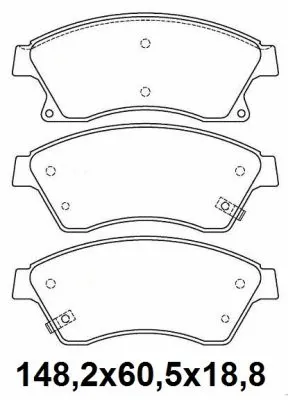 Brake Pad Set, disc brake (NKF 1273P)