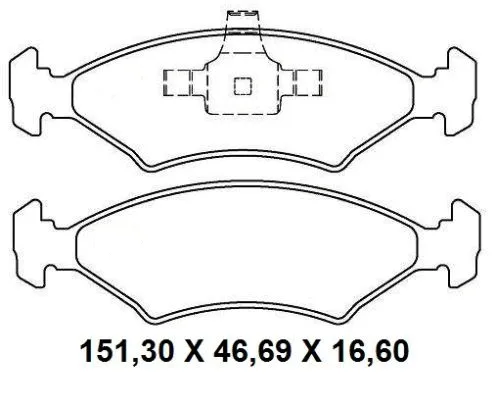 Brake Pad Set, disc brake (NKF 1323P)