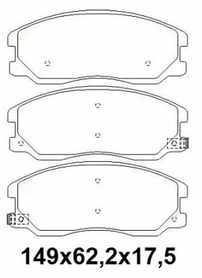 Brake Pad Set, disc brake (NKF 1276P)