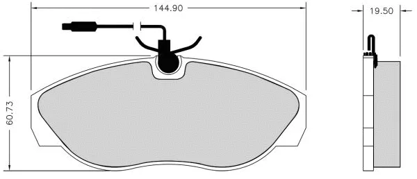 Brake Pad Set, disc brake (NKF 1200P)
