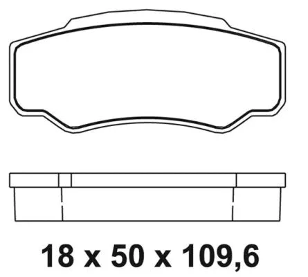 Brake Pad Set, disc brake (NKF 1219P)