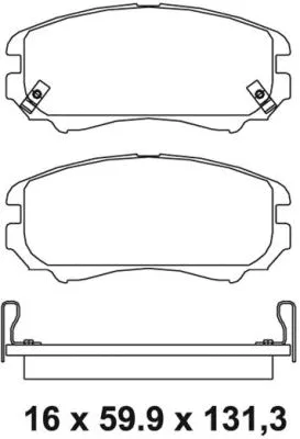 Brake Pad Set, disc brake (NKF 1224P)