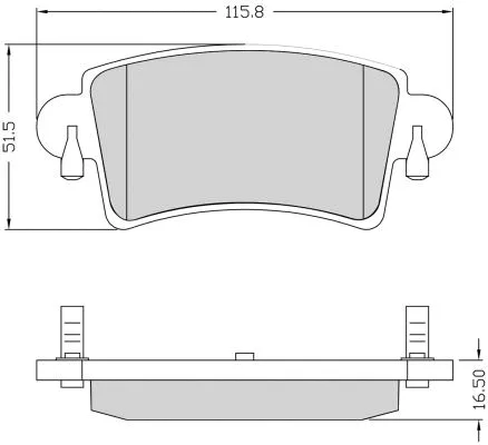Brake Pad Set, disc brake (NKF 1213P)
