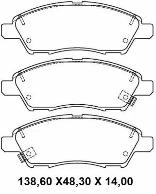 Brake Pad Set, disc brake (NKF 1355P)