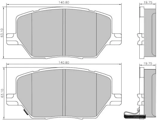 Brake Pad Set, disc brake (NKF 1380P)