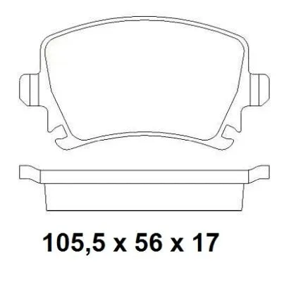 Brake Pad Set, disc brake (NKF 1283P)