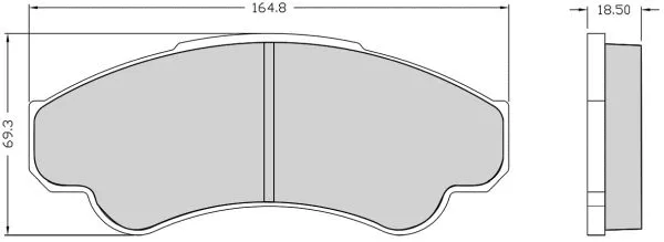 Brake Pad Set, disc brake (NKF 1210P)