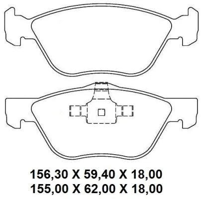 Brake Pad Set, disc brake (NKF 1342P)