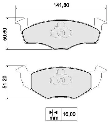 Brake Pad Set, disc brake (NKF 1255P)