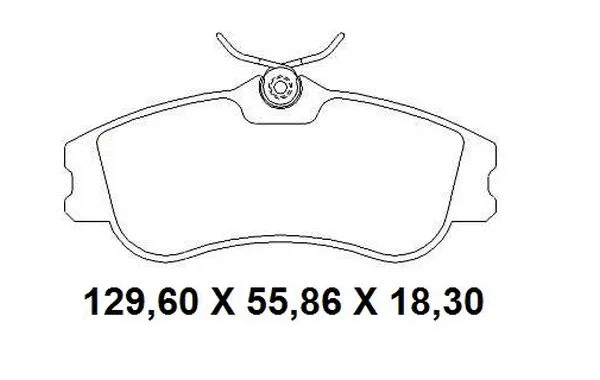 Brake Pad Set, disc brake (NKF 1289P)