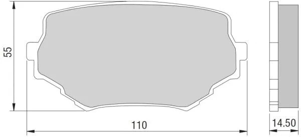 Brake Pad Set, disc brake (NKF 1179P)