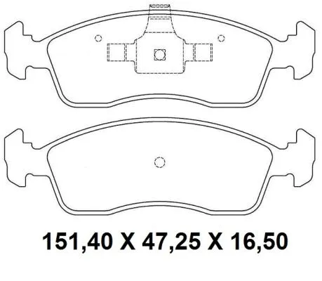 Brake Pad Set, disc brake (NKF 1317P)