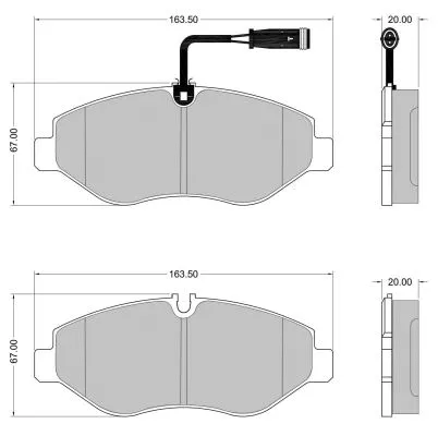 Brake Pad Set, disc brake (NKF 1375P)