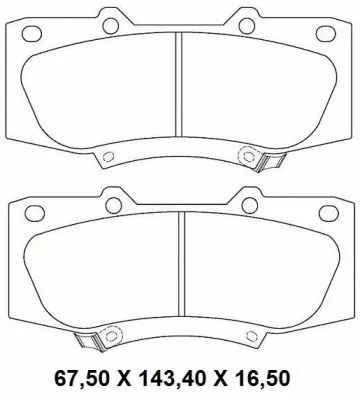 Brake Pad Set, disc brake (NKF 1315P)