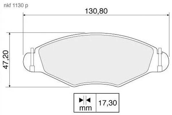 Brake Pad Set, disc brake (NKF 1130P)